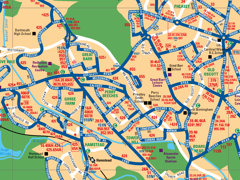 Centro bus map 
