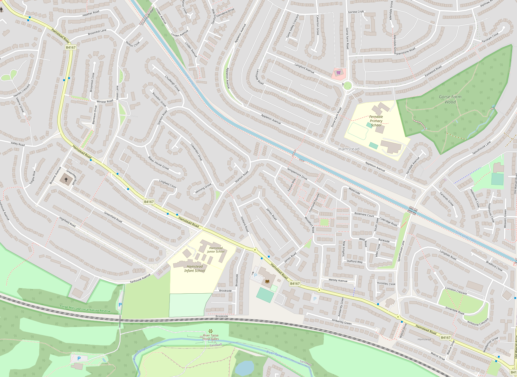 Open Street Map Hamstead Road