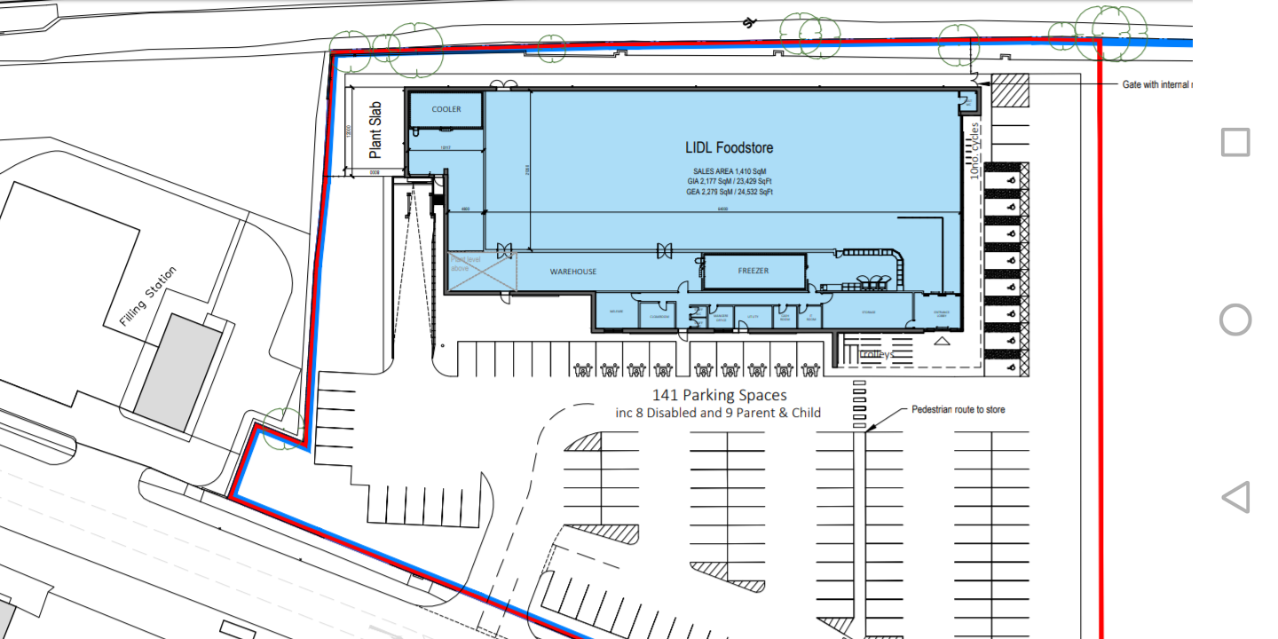 Plan of proposed Lidl store