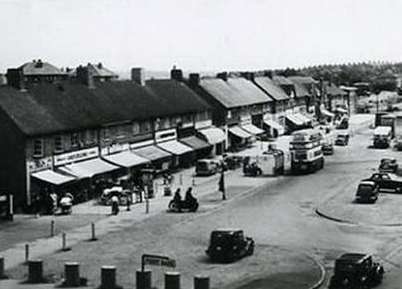 View of Walsall Road shops towards Birmingham