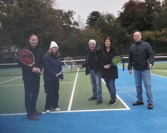 Upgraded tennis court